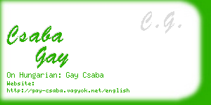 csaba gay business card